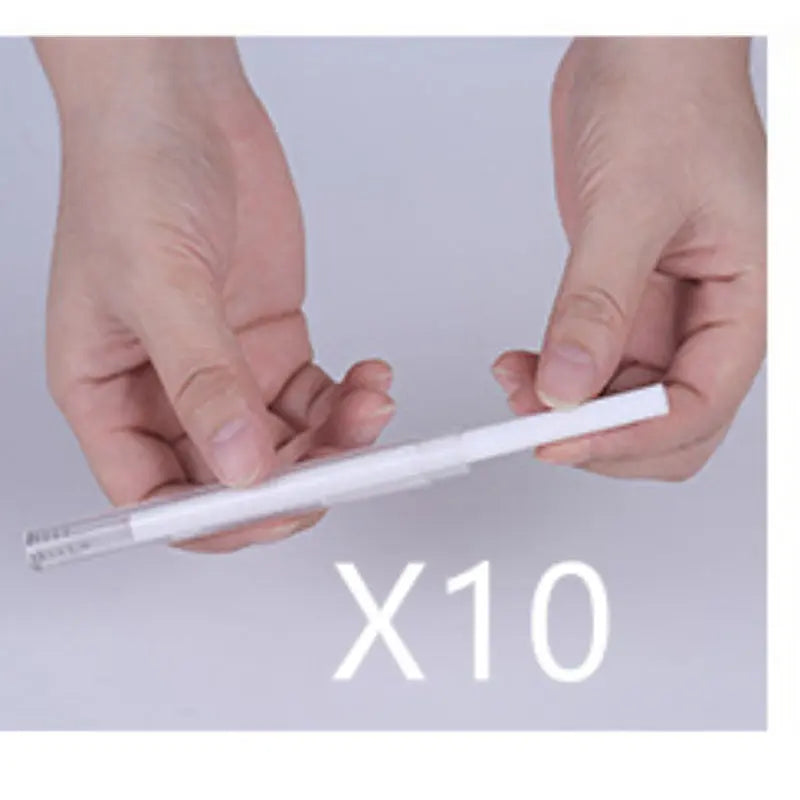 Hand holding a white USB cotton swab with "X10" text below indicating quantity of ten pieces.